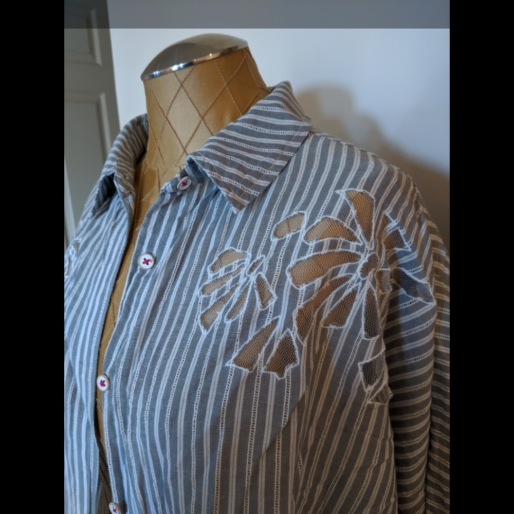 Anthropologie oversized button down shirt